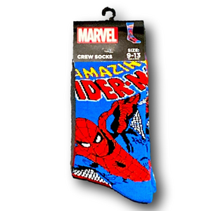 3/$20 Marvel The Amazing Spider-Man Funny Novelty Crew Socks - NWT